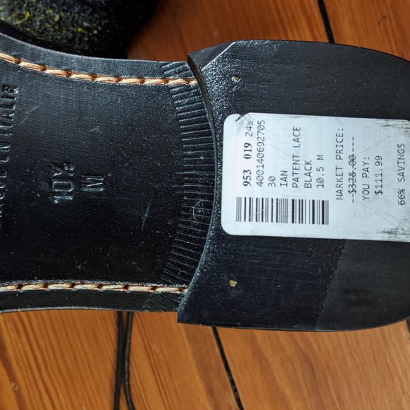 Patent leather tuxedo shoes (made in Italy)